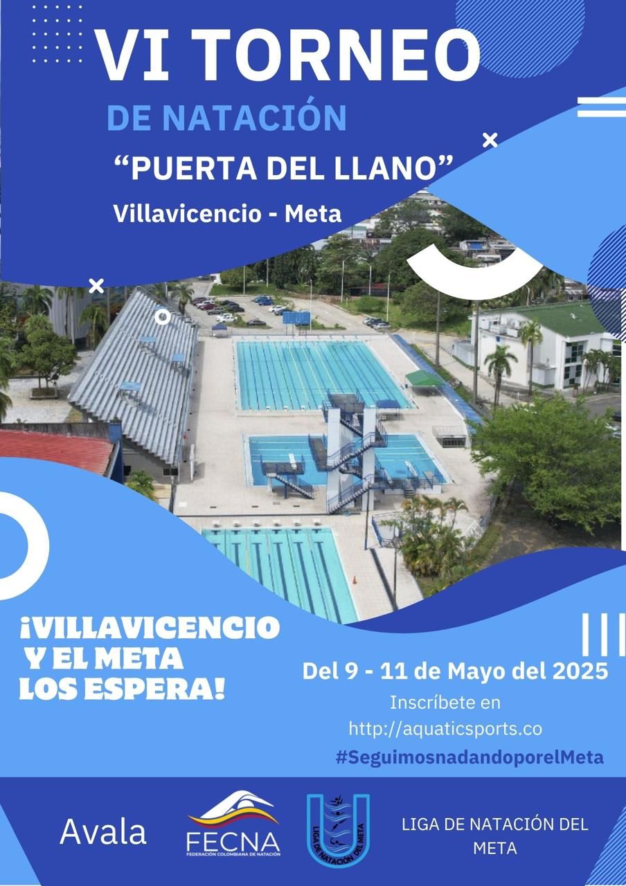 Afiche del VI Torneo de Natación Puerta del Llano